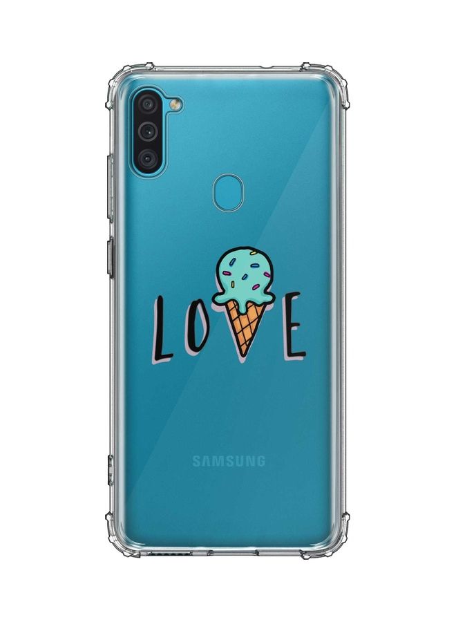 Love Ice Cream Cone Design Case Cover For Samsung Galaxy M11 Multicolour