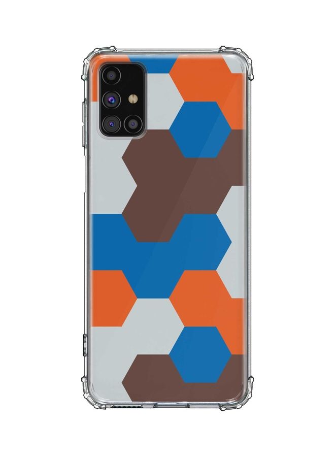 Classic Clear Series Blockbuster Retro Printed Soft TPU Gel Thin Flexible Shockproof Protective Case Cover For Samsung Galaxy M31s Multicolour