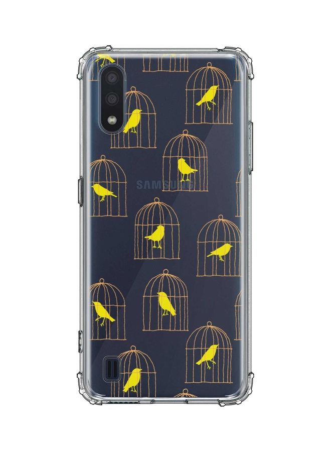 ستايلايزد غطاء حماية واقٍ لهاتف سامسونج جالاكسي M01 أصفر/شفاف