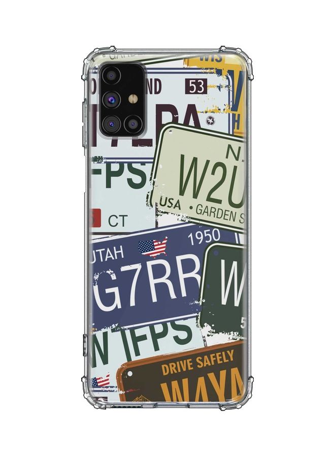 Number Plates Protective Case Cover For Samsung Galaxy M31s Multicolour