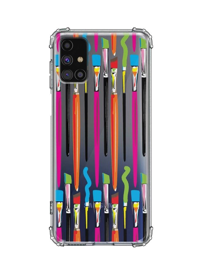 Paint Brush Printed Protective Case Cover for Samsung Galaxy M31s Multicolour