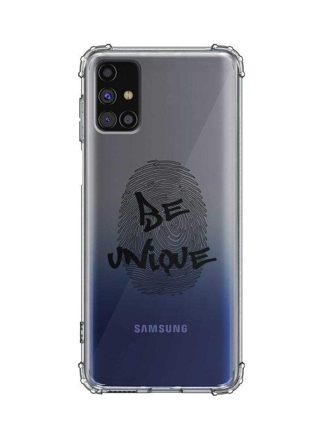 Stylizedd Protective Case Cover For Samsung Galaxy M31s - Be Unique Clear/Black