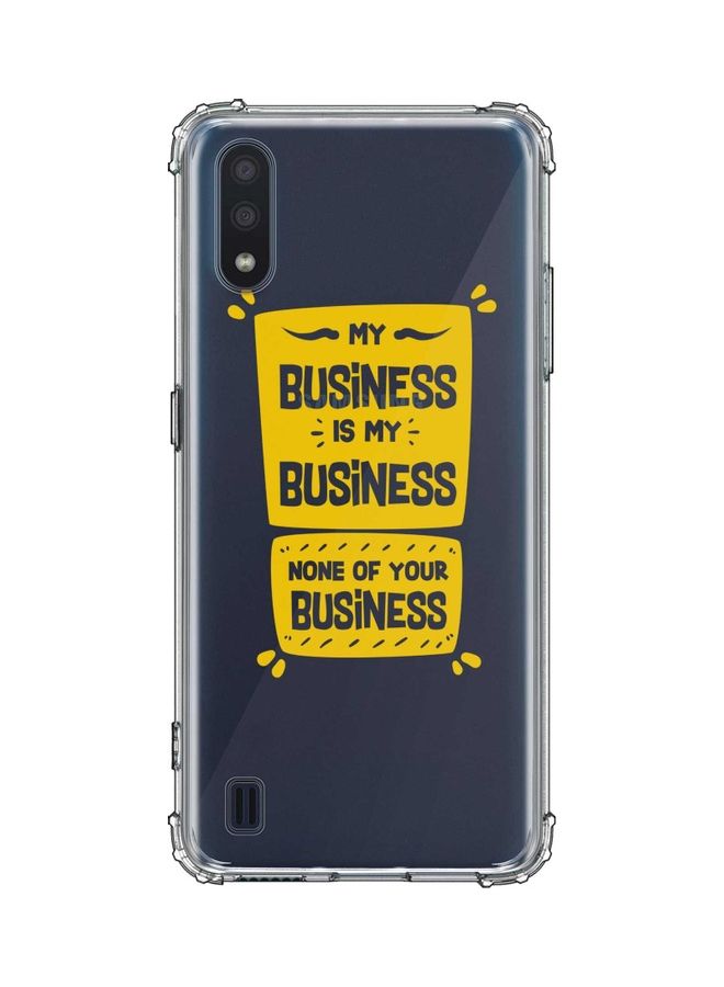 ستايلايزد غطاء حماية لهاتف سامسونج جالاكسي M01 أصفر/أسود