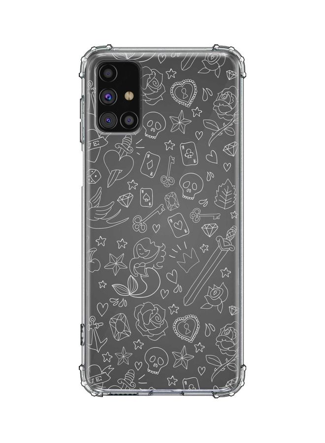 Stylizedd Protective Case Cover for Samsung Galaxy M31 S Grey/White