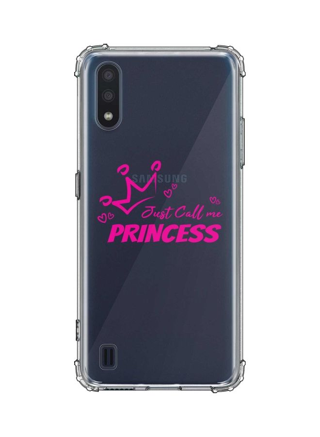 Stylizedd Just Call Me Princess Protective Case Cover For Samsung Galaxy M01 Grey/Pink