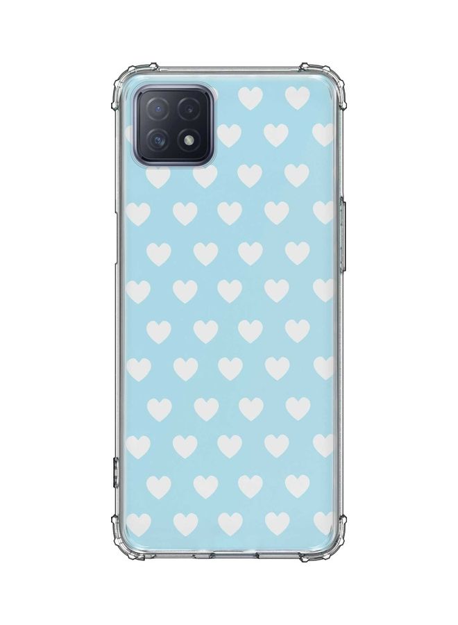 Stylizedd Baby Blue Hearts Protective Case Cover For Oppo A73 5G / A72 5G Multicolour 