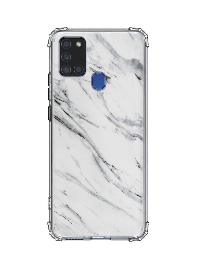 Marble Printed Protective Case Cover For Samsung Galaxy A21s Multicolour