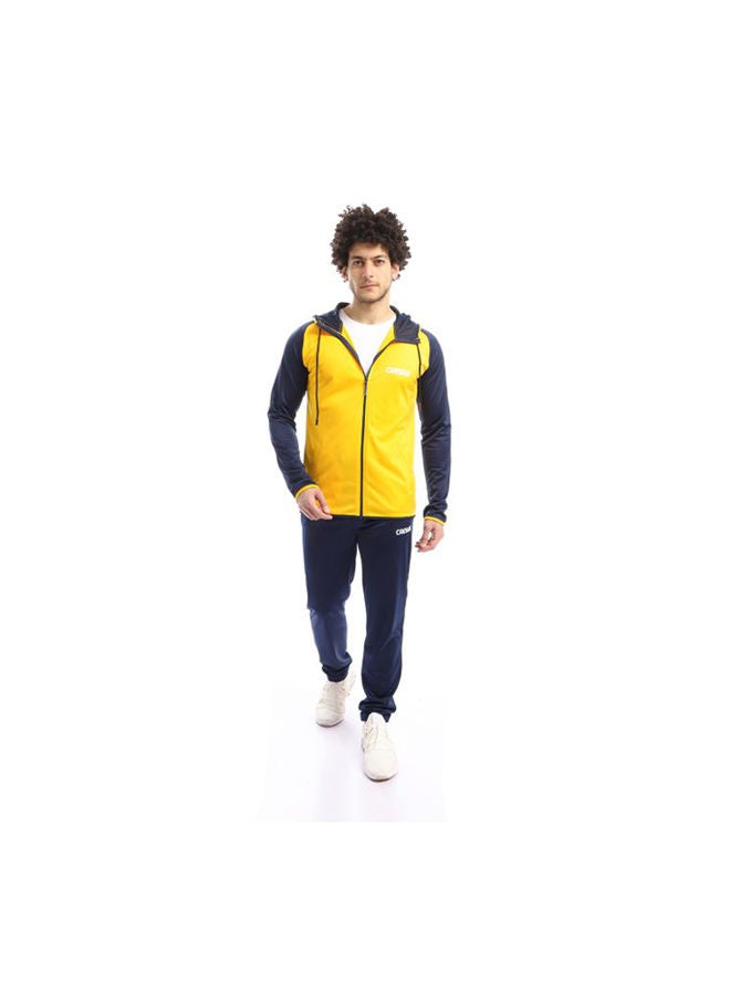 Caesar Hoodie With Pants Training Suit Yellow/Blue  - Image 1