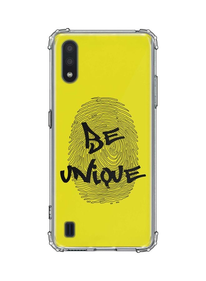 ستايلايزد غطاء حماية لهاتف سامسونج جالاكسي M01 أصفر/أسود