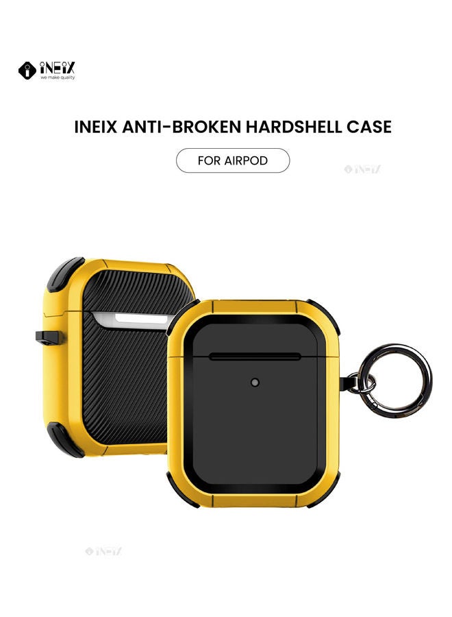 INEIX Protective Case Cover For Apple AirPods Yellow/Black - Image 1