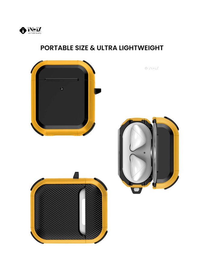 INEIX Protective Case Cover For Apple AirPods Yellow/Black - Image 4