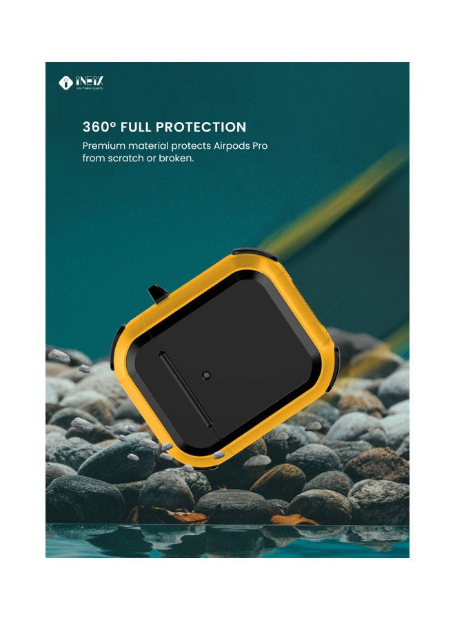 INEIX Protective Case Cover For Apple AirPods Yellow/Black - Image 5