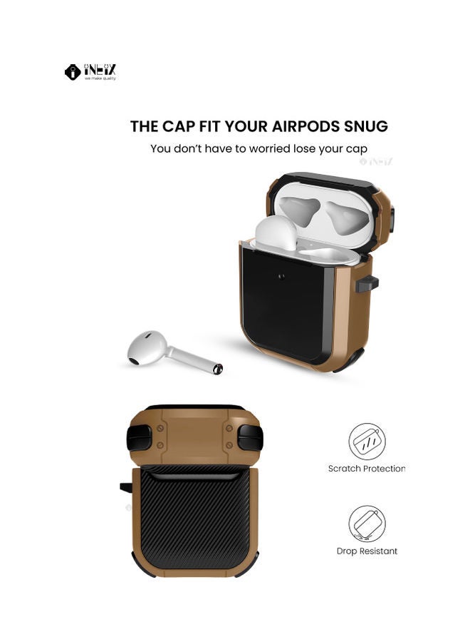 إينيكس غطاء حماية واقٍ لسماعات أبل آيربودز بني/ أسود - Image 2
