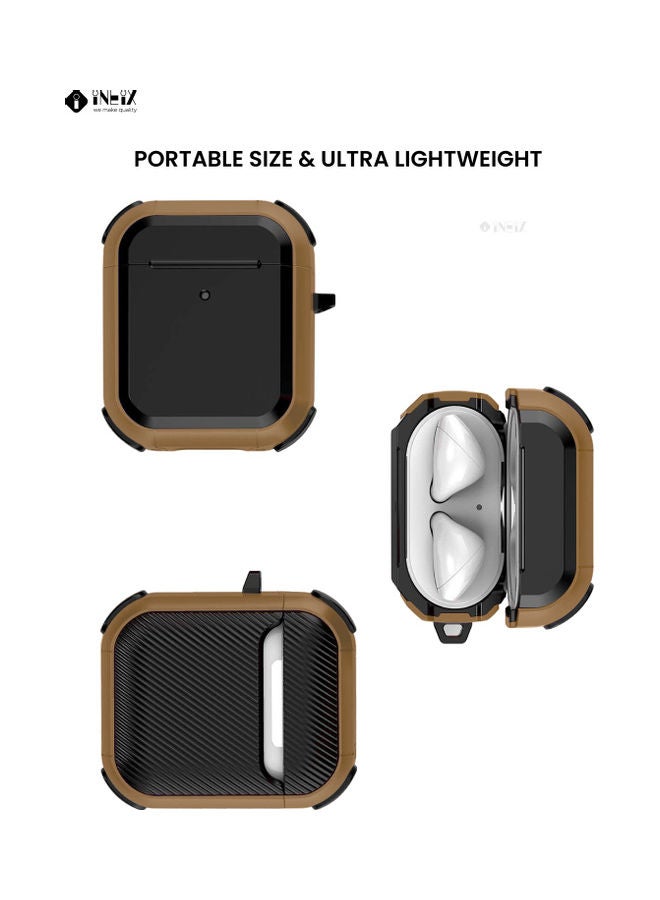 إينيكس غطاء حماية واقٍ لسماعات أبل آيربودز بني/ أسود - Image 4