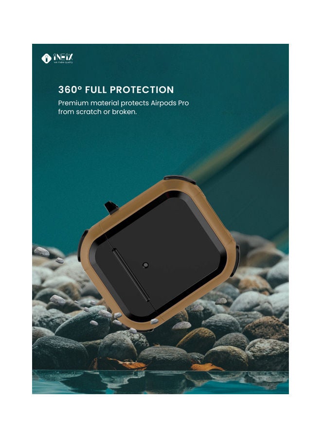 إينيكس غطاء حماية واقٍ لسماعات أبل آيربودز بني/ أسود - Image 5