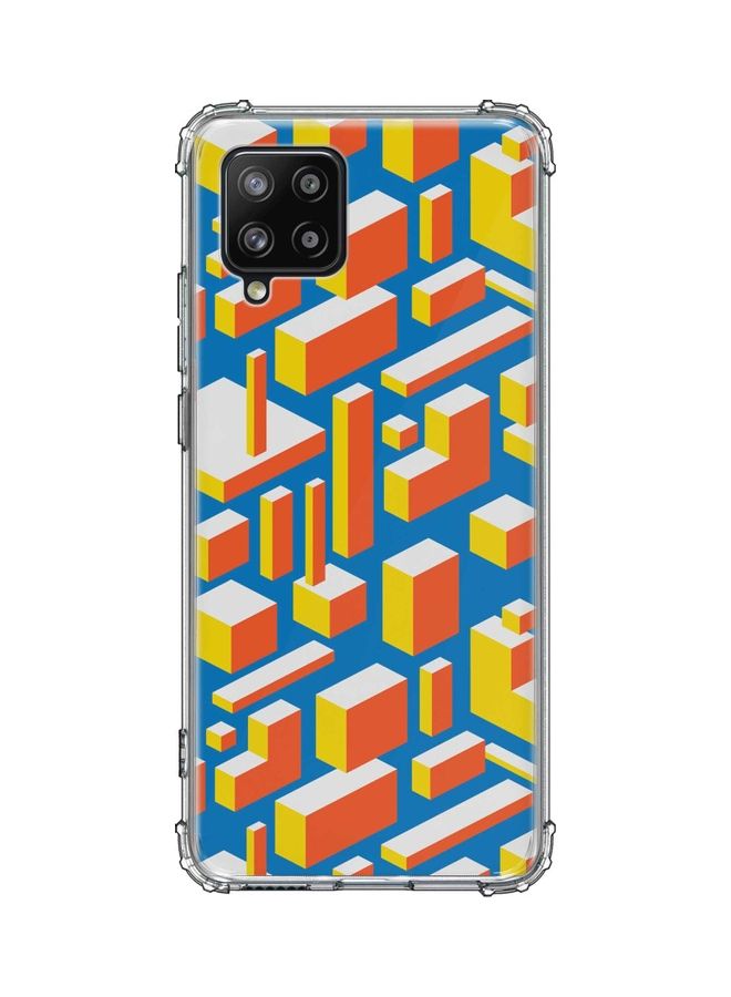 3D Geometry Protective Case Cover For Samsung Galaxy A42 Multicolour