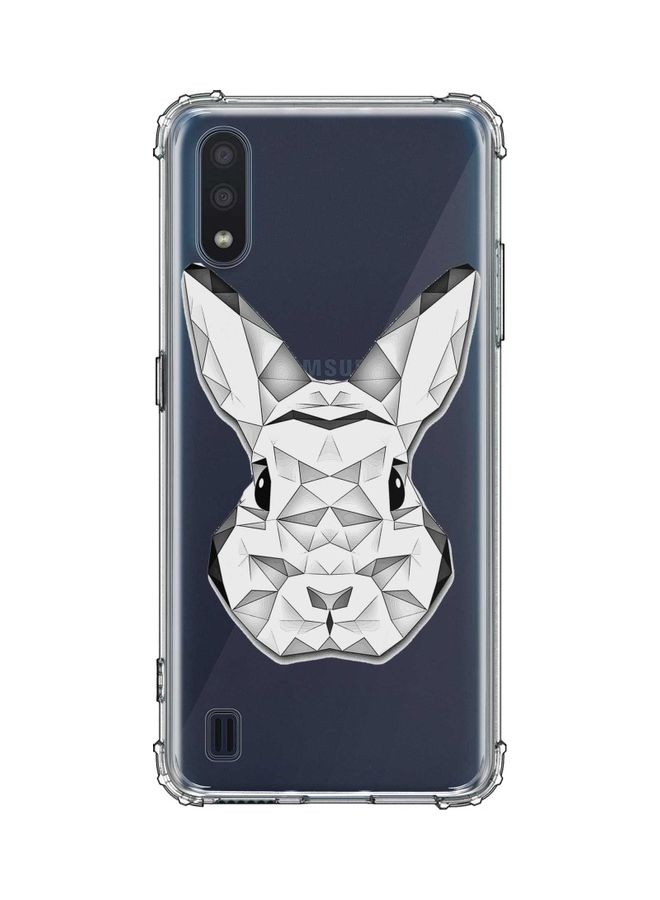 ستايلايزد غطاء حماية كلاسيك كلير لهاتف سامسونج جالاكسي M01 أرنب بأشكال هندسية