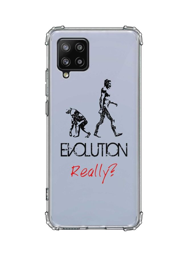 غطاء حماية واقٍ مطبوع عليه عبارة "Evolution, Really" لهاتف سامسونج جالاكسي A42 ‏5G أرجواني