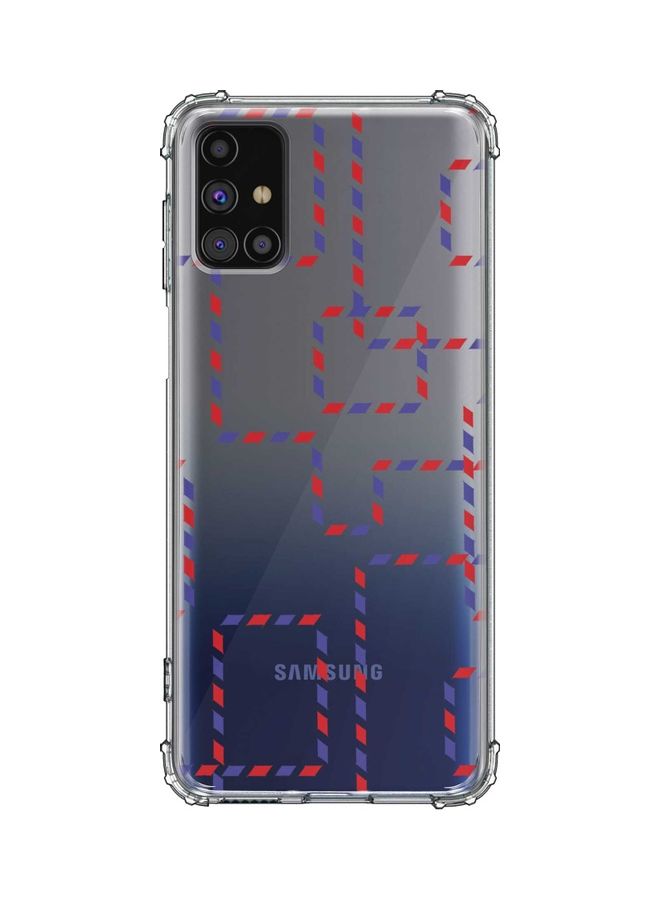 Stylizedd Protective Case Cover for Samsung Galaxy M31s Transparent/Blue/Red