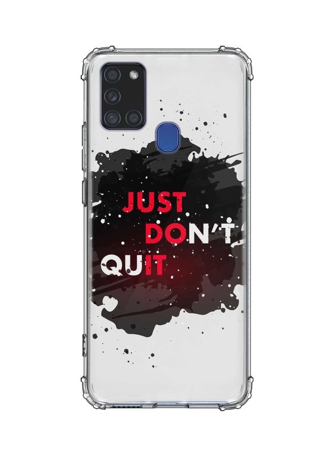 Stylizedd Just Don't Quit Protective Case Cover For Samsung Galaxy A21s Multicolour