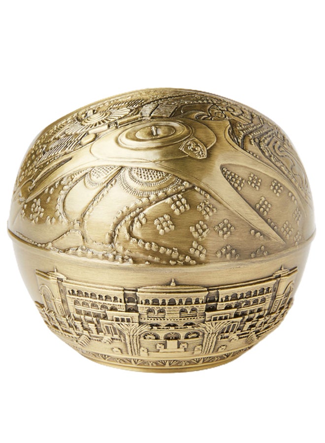 Al Jaber Decorative Abu Dhabi Round Shaped Ashtray Gold - Image 2