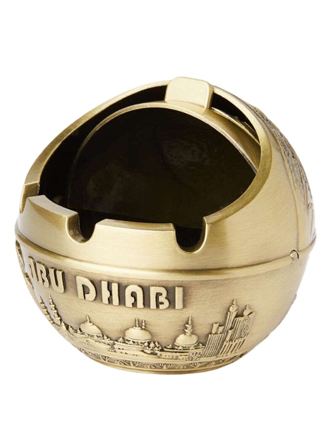 Al Jaber Decorative Abu Dhabi Round Shaped Ashtray Gold - Image 3