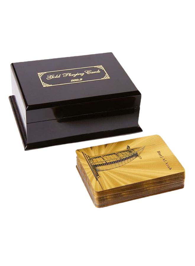Al Jaber Gold Plated Playing Card Game With Box - Image 1