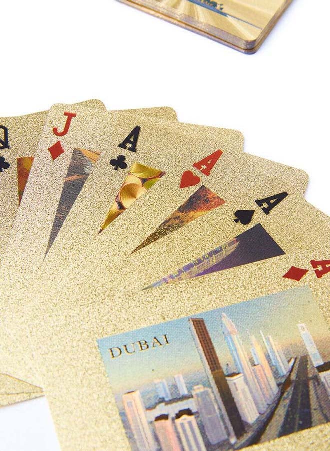 Al Jaber Gold Plated Playing Card Game With Box - Image 4