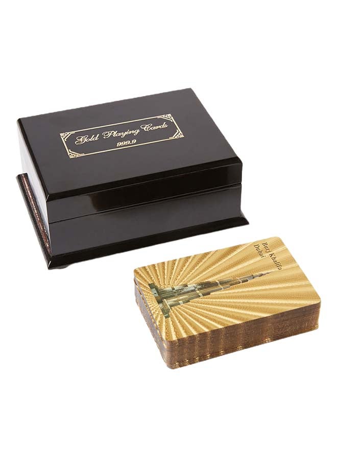 Al Jaber Gold Plated Playing Card Game With Box - Image 1