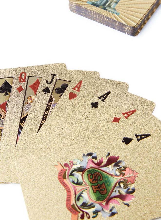 Al Jaber Gold Plated Playing Card Game With Box - Image 4