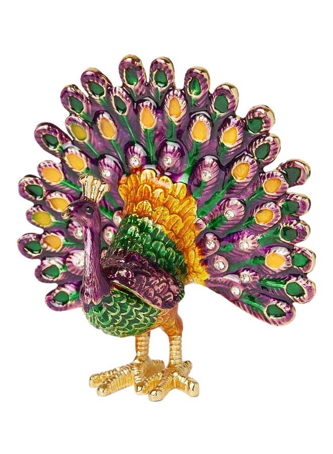 آل جابر صندوق مجوهرات للزينة بتصميم طاووس - Image 2
