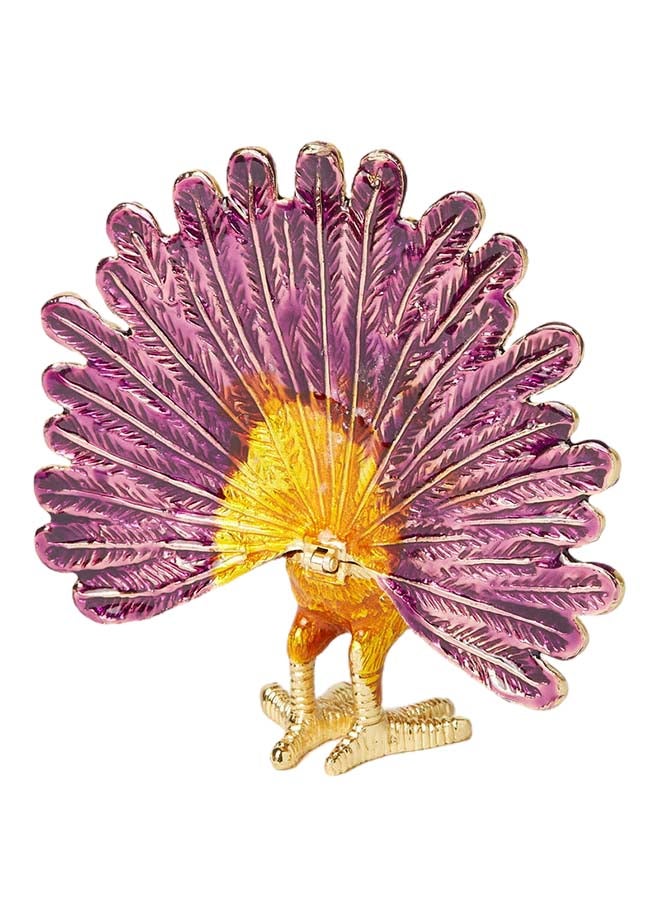 آل جابر صندوق مجوهرات للزينة بتصميم طاووس - Image 3