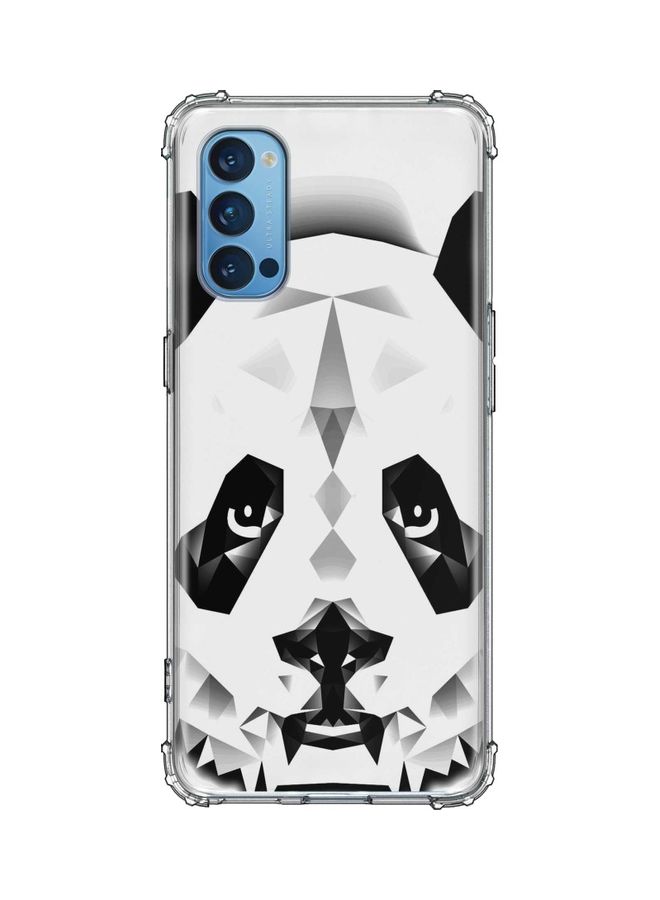 Stylizedd Protective Case Cover For Oppo Reno 4 White/Black
