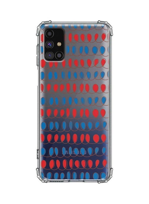 Cursive Bubbles Printed Protective Case Cover for Samsung Galaxy M31s Multicolour