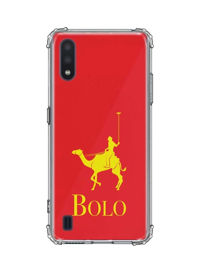 ستايلايزد غطاء حماية لهاتف سامسونج جالاكسي M01 أحمر/أصفر