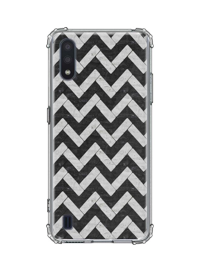 ستايلايزد غطاء حماية لهاتف سامسونج جالاكسي M01 أسود/ أبيض