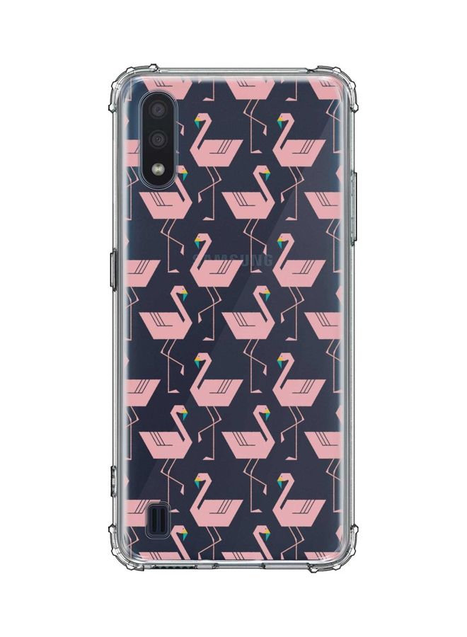 ستايلايزد غطاء حماية واقٍ لهاتف سامسونج جالاكسي M01 وردي/شفاف