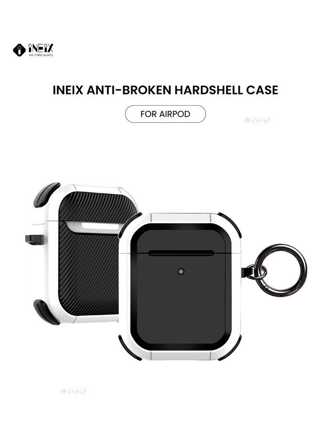 INEIX - Protective Case Cover For Apple AirPods White/Black - Image 1