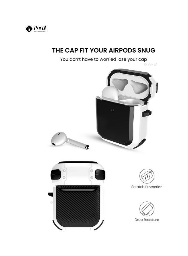 INEIX - Protective Case Cover For Apple AirPods White/Black - Image 1