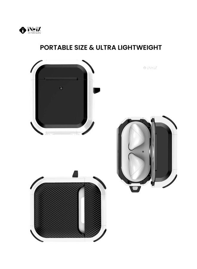 INEIX - Protective Case Cover For Apple AirPods White/Black - Image 1