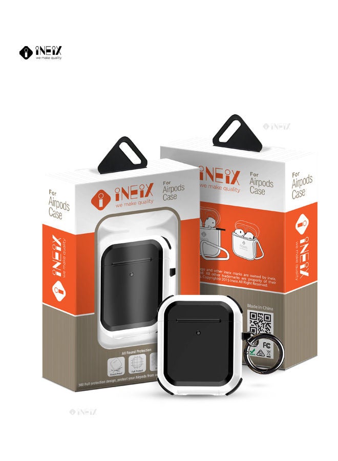 INEIX - Protective Case Cover For Apple AirPods White/Black - Image 1