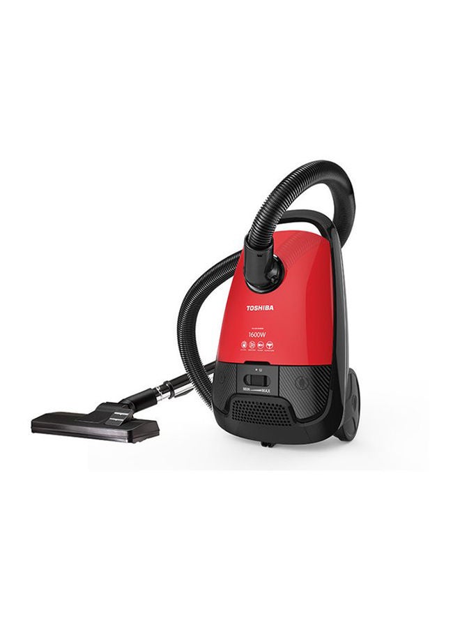 Toshiba Vacuum Cleaner 4.5Liter , 1600Watts 4.5 L 1600 W VCEA1600SE Red-Black - Image 1