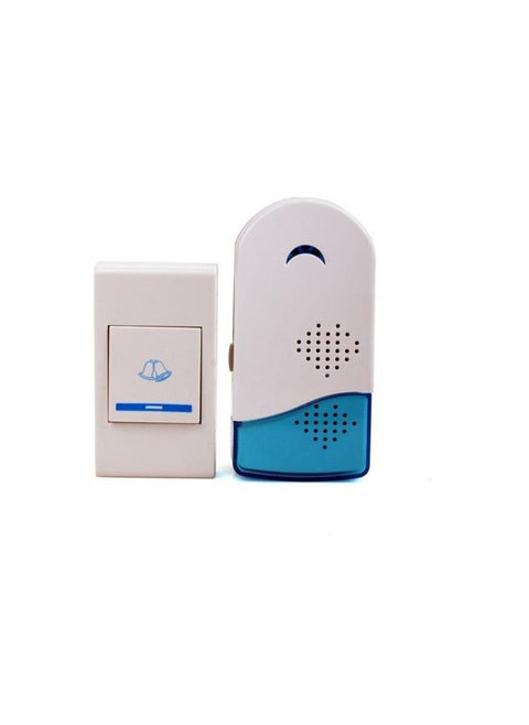 Wireless Door Bell with Wireless Remote control - reach for a long distance up to 100 Meters White