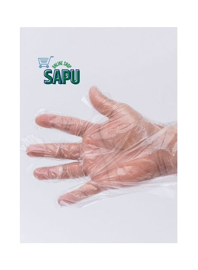 سابو قفازات للاستخدام مرة واحدة 100 قطعة شفاف  - Image 2