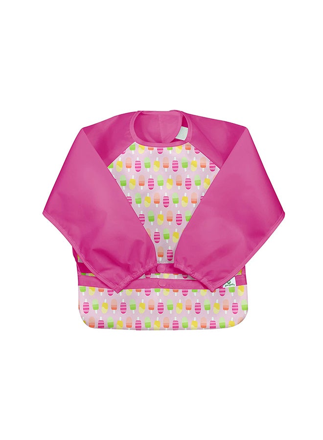 Snap And Go Easy wear Long Sleeve Bib - Pink - v1620021343/N46899656A_1