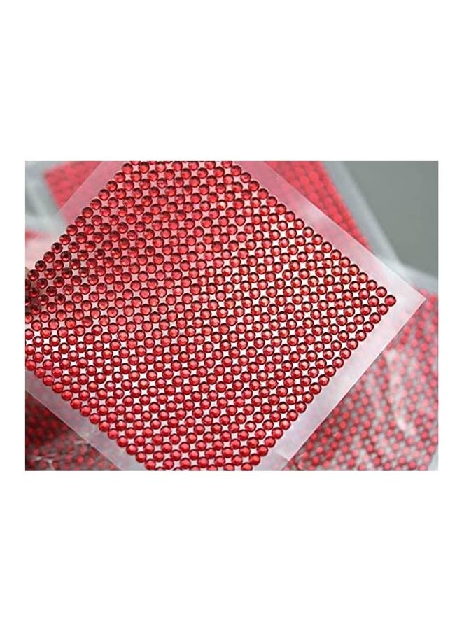 Allstar Ruby Self Adhesive Acrylic Rhinestone Sheet  - Image 1