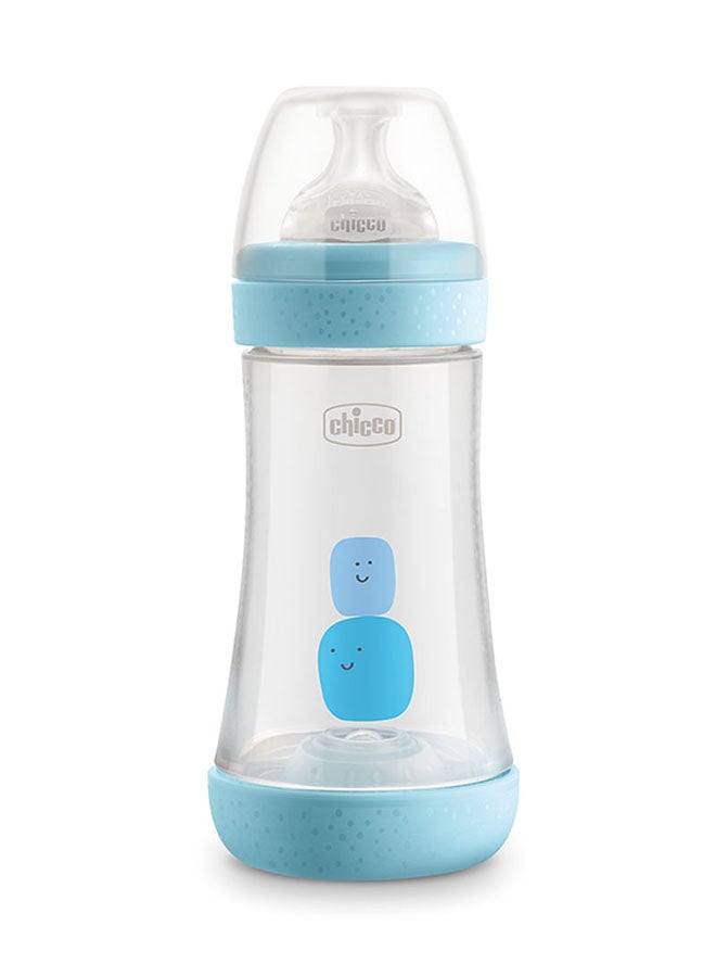 Chicco Baby Feeding Bottle, 240ml - Blue - Image 2