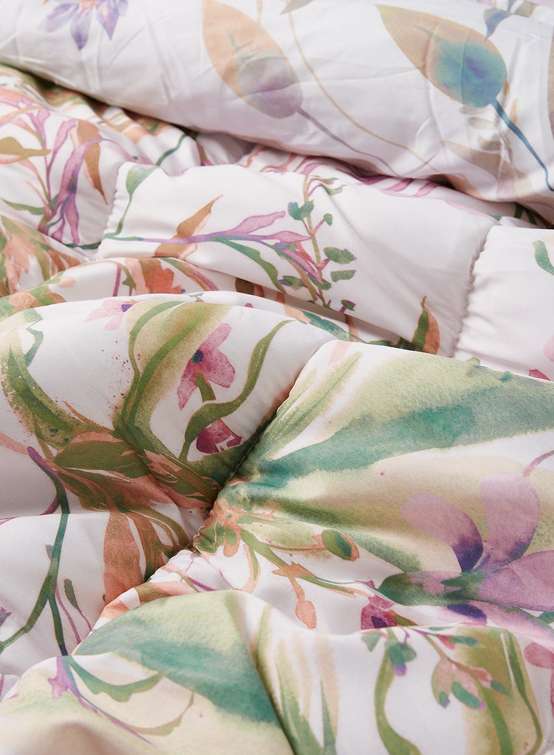 Amal - Comforter Set King Size All Season Everyday Use Bedding Set Extra Soft Microfiber 3 Pieces 1 Comforter 2 Pillow Covers  Light Pink Polyester Light Pink - Image 1