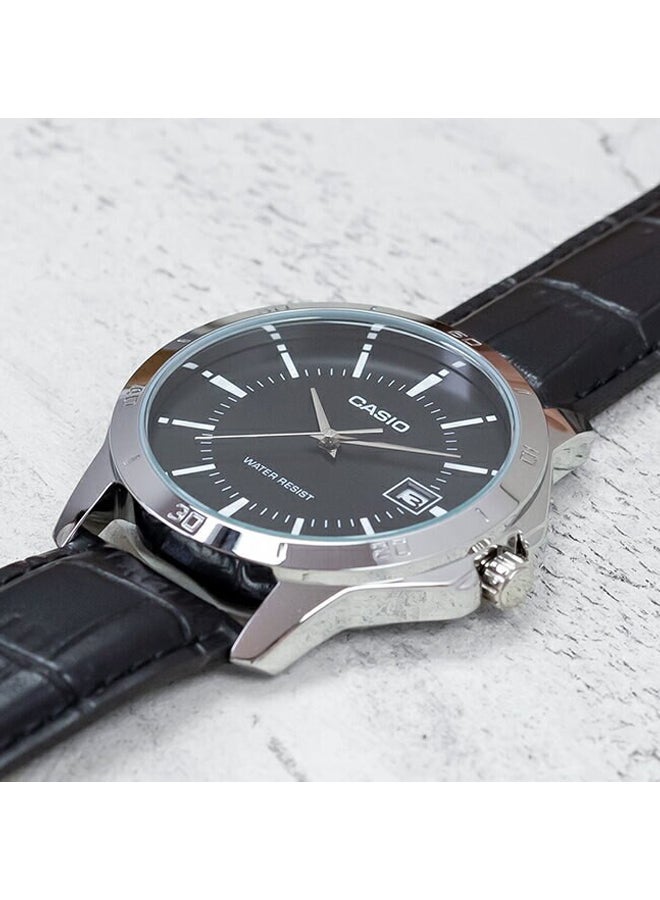 CASIO Men's Dress Series Water Resistant Leather Analog Watch MTP-V004L-1AUDF - Image 5