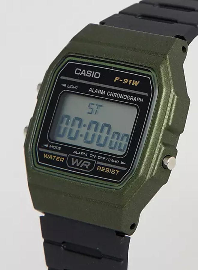 CASIO - Men's Water Resistant Digital Watch F-91WM-3AEF - 35 mm - Black - Image 1